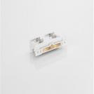NOVA LUCE - I-shaped internal connector for connecting two track sections end to end L:6.8, W:2 cm. 9193422  4-WIRES TRACK ✴ White   