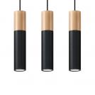 SOLLUX - pendant  lamp  PABLO 3 black  SL.0634