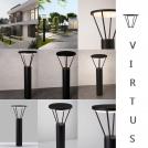 NOVA LUCE - Garden post light  D:30, H:27 cm. 9030573   VIRTUS ⚡ LED 16W ⚡ 1190Lm ⚡ 3000K ⚡ 220-240V ⚡ IP65 ✴ Dark Anthracite