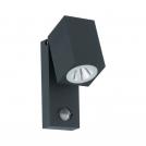 EGLO - Фасадно осветително тяло  IP44 ВЛ-АП LED 5W 650lm 3000K антрацит със сензор 'SAKEDA 96287