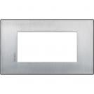 BTICINO - HW4804CRS Cover plate Axolute Air 4 modules - brushed chrome - material: metal