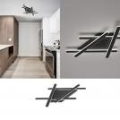 NOVA LUCE - Ceiling lamp  L:75, W:59, H:5.6 cm.  9210925   WILLOW ⚡ LED 60W ⚡ 3000Lm ⚡ 3000K ⚡ 220V ⚡ IP20 ✴ Sandy Black