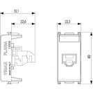 VIMAR - 14338.8 - RJ45 Cat5e Netsafe UTP outlet white (1)