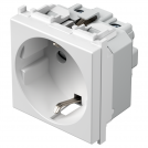 TEM - VM10MW Socket Schuko 2P+E 16A 2M, color White matt, Modul