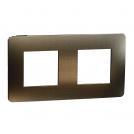 SCHNEIDER ELECTRIC - NU280452M cover frame - 2 gangs - 2 x 2 modules - bronze/ black mirror surface