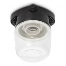 THPG - Ceiling light porcelain black LISILUX black M clear E27 IP54 101324