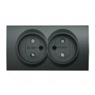 PANASONIC - Double Socket 2P+E, With Child Protection, Cover WBTR0215-5BL
