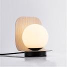 NOVA LUCE - Bedside lamp  L: 14 W: 10 H: 18 cm Cable Length: 150cm    9001084  KAMEN ⚡ LED E14 ⚡ 1x5Watt ⚡ 230V ⚡ IP20 ✴ White/Wood/Black 