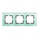 PANASONIC - 3gang frame Glass Green  WKTF0803-3GB