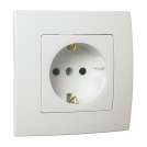 MAKEL - Schuko Socket Outlet Lilium Natural Kare white 32001028