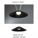 PAULMANN - LED Pendant light  ↕9сm,Ø35сm   94615  ULine LED pendant light CONE ⚡ 560lm ⚡ 12W ⚡ 350mm ⚡ 3000K ⚡ DC 48V ✴ Black
