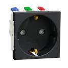 SCHNEIDER ELECTRIC - NU305754 Socket Outlet antracite with child protection 2P+E 16A 250V New Unica
