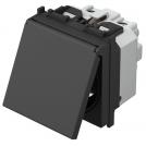 TEM - VM11BB Socket Schuko 2P+E 16A 2M with cover, color Black matt, Modul