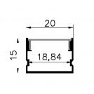 ELMARK - EL-2015 PROFILE FOR LED STRIP OM 2M, BLACK 99ACC2015LPBL (1)