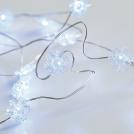 ACA LIGHTING - LED STRING LIGHTS WITH SILVER COPPER WIRE,  cool white light, IP20  XSW20W2ASNOW