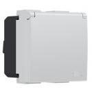 ACA LIGHTING - MODYS SCHUKO SOCKET WITH SHUTTERS & LID IVORY 2 M. 2P+E 16A 250VAC IP20 10101312212