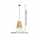 EGLO - pendant luminaire AYCLIFFE 43871 E27, 40W (1)