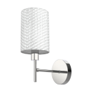 ELMARK - INES WALL LAMP 1XE14 WHITE/CHROME - 955INES1W