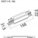 MAXLIGHT - КОНЕКТОР MIDDLE FEED CONNECTOR BLACK MHT1-IL-BK ,(MHT1-IL-BK MAX) (1)