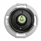 THPG - Rocker button light illuminated and symbol (lightbulb) 10A bakelite black 100974