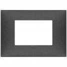 VIMAR - 09673.14 cover plate - 3 centered module matt carbon color NEVE UP