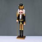 ACA LIGHTING - NUTCRACKER KING WITH SCEPTER BLACK 60cm  X156019