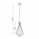 ACA LIGHTING - Пендел TF661P30BO 1ΧΕ27 BAMBOO D30XH154CM (2)