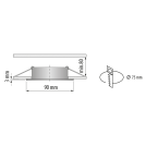 ULTRALUX - PLVR55GU10  Ceiling downlight for building-in GU10 round movable low glare (2)