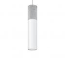 SOLLUX - pendant  lamp BORGIO 1 white grey concrete steel SL.0647