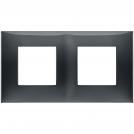 VIMAR - 09664.03 cover plate - 2+2 horizontal/vertical installation modules slate grey color NEVE UP