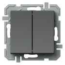 TEM - Double 2-way switch color Anthracite Logiq SQ63ATXO