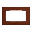 PANASONIC - Double Socket Frame Wooden Cherry Karre plus WKTF08093WK