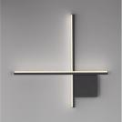NOVA LUCE - Dimmable wall lamp L:50 W:4 H:50cm.  9006084  CROSS ⚡ LED 15W ⚡ 881Lm ⚡ 2700K ⚡ IP20 ✴ Sandy Black