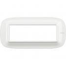 BTICINO - HB4806HD Elliptical cover plate 6 modules - white
