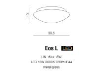 AZZARDO - LED Плафон  влагозащитен IP44 Eos L LIN-1614-18W / AZ2070 (3)