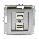 MONO ELECTRIC - MONO ELECTRIC -  2x Type A USB Despina, MN-500-002105-178, silver