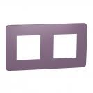 SCHNEIDER ELECTRIC - NU280414 cover frame - 2 gangs - 2 x 2 modules - plum/ white