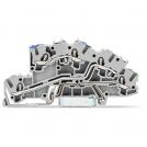 WAGO - Multilevel installation terminal block; with operating slots; 2.5 mm²; N/L/PE; Push-in CAGE CLAMP®; 2,50 mm²; gray  2003-7646