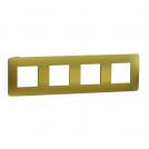 SCHNEIDER ELECTRIC - NU280862М cover frame - 4 gangs - 4 x 2 module gold/ black mirror surface