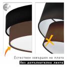 COUP LIGHT - Плафон ф390 CAKE 3хЕ27 3х40W плат / метал, черно / кафяв 3935-06-3E27 (4)