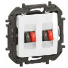 LEGRAND - Socket for speakesr double white Niloe New NP4411WH