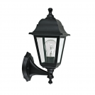 ACA LIGHTING - Градински фенер черен влагозащитен IP44 PLGP1B