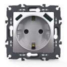 ACA LIGHTING - Контакт ШУКО 16А 2P+E със защита + USB (А+С) 5VDC 3A, IP20, Алуминий мат 1000116403