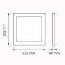 ULTRALUX - LPSS2251827 LED PANEL SURFACE MOUNTING, SQUARE, 18W, 2700K, 220V, WARM LIGHT (1)