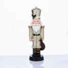ACA LIGHTING - NUTCRACKER RESIN SOLDIER WITH MISTLETOE CHAMPAGNE 23cm  X1523108