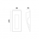 ACA LIGHTING - Луна за вграждане GYPSUM TRIMLESS STEP LUMINAIRE MYLA MR11 12V G8011MR (1)