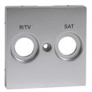 SCHNEIDER ELECTRIC -  MTN299260 Central plate marked R/TV+SAT for antenna socket-outlet, aluminium, System M