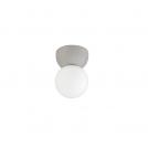 NOVA LUCE - Wall lamp gray concrete glass opal ZERO G9 1X5W IP20 D:8 H:12 cm 9577015