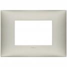 VIMAR - 09673.22 cover plate - 3 centered module matt nickel color NEVE UP