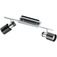 EGLO - Спот  LED 2хGU10 5W 2x400lm хром/черно 30833  DAVIDA 1